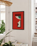 Bauhaus Red Composition Poster