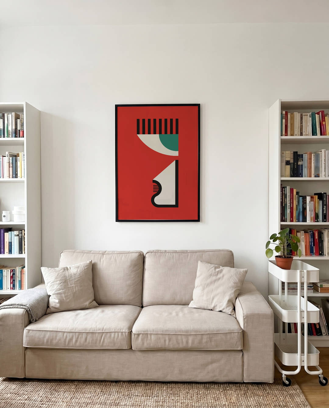 Bauhaus Red Composition Poster