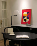 Bauhaus Red Geometry Poster