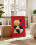 Bauhaus Red Geometry Poster
