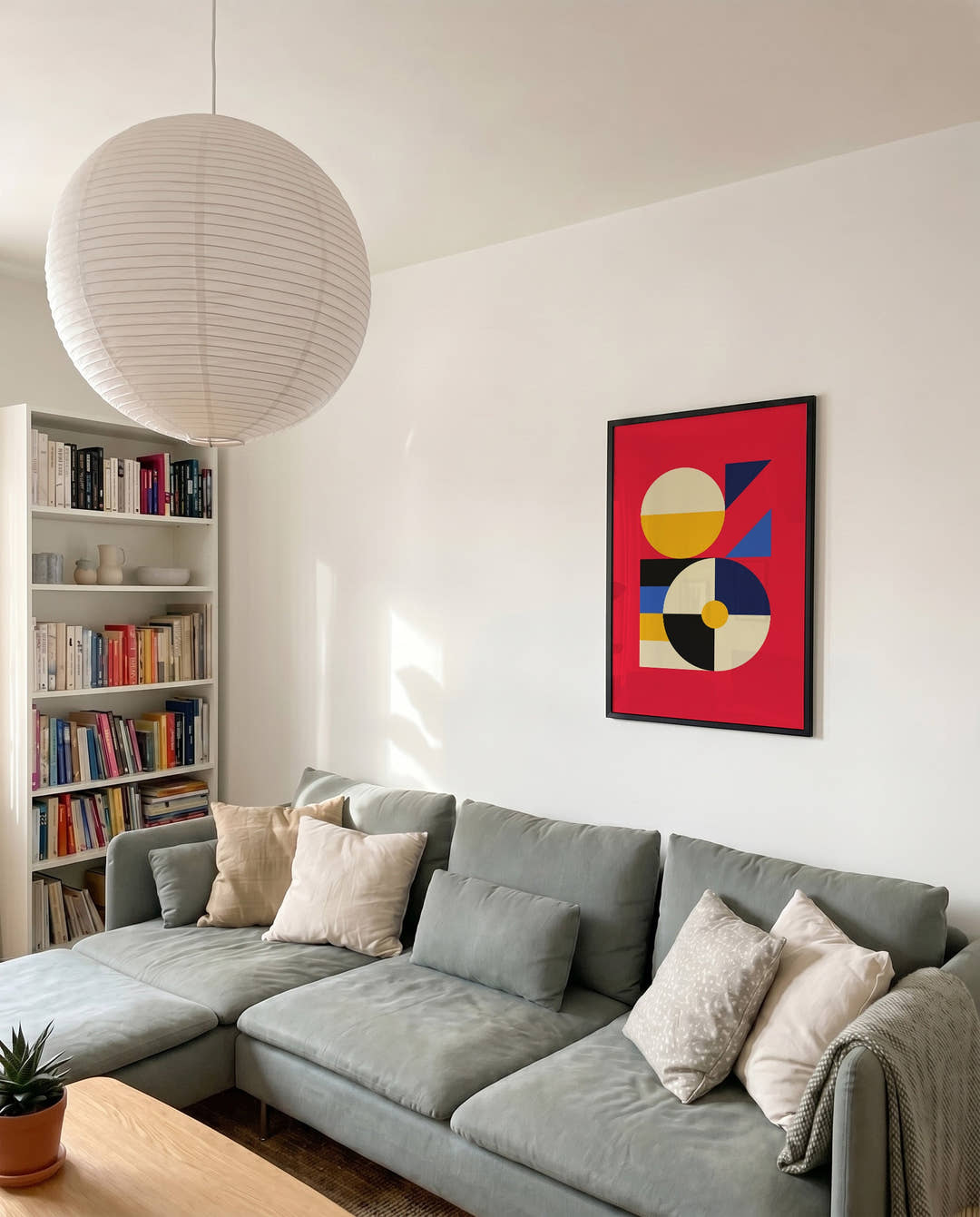 Bauhaus Red Geometry Poster
