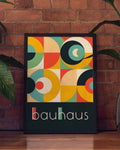 Bauhaus Retro Circles Poster