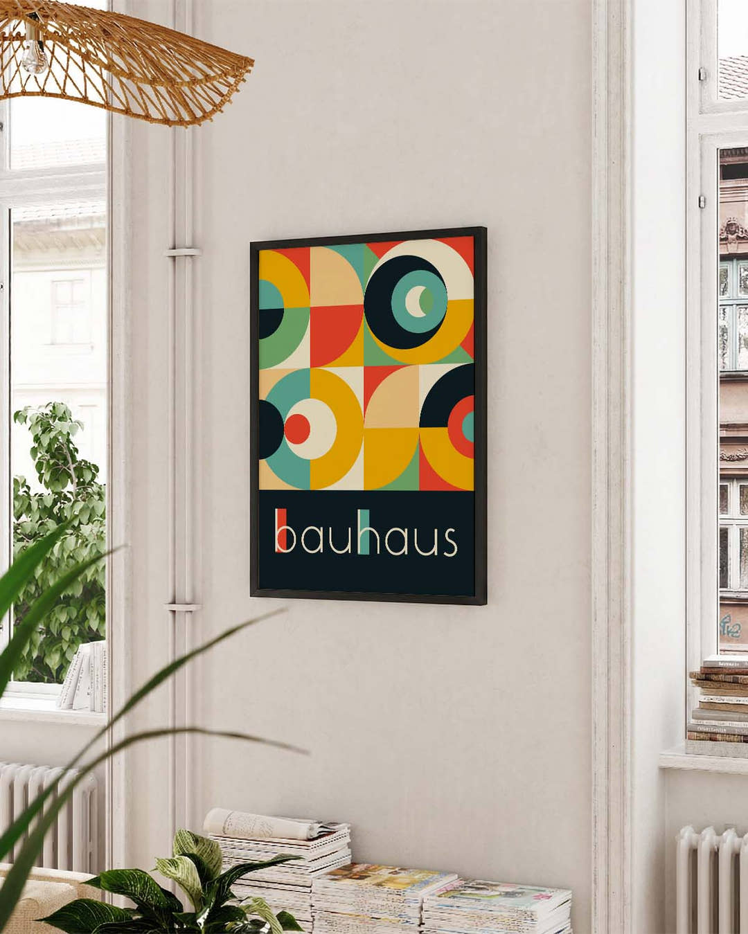 Bauhaus Retro Circles Poster