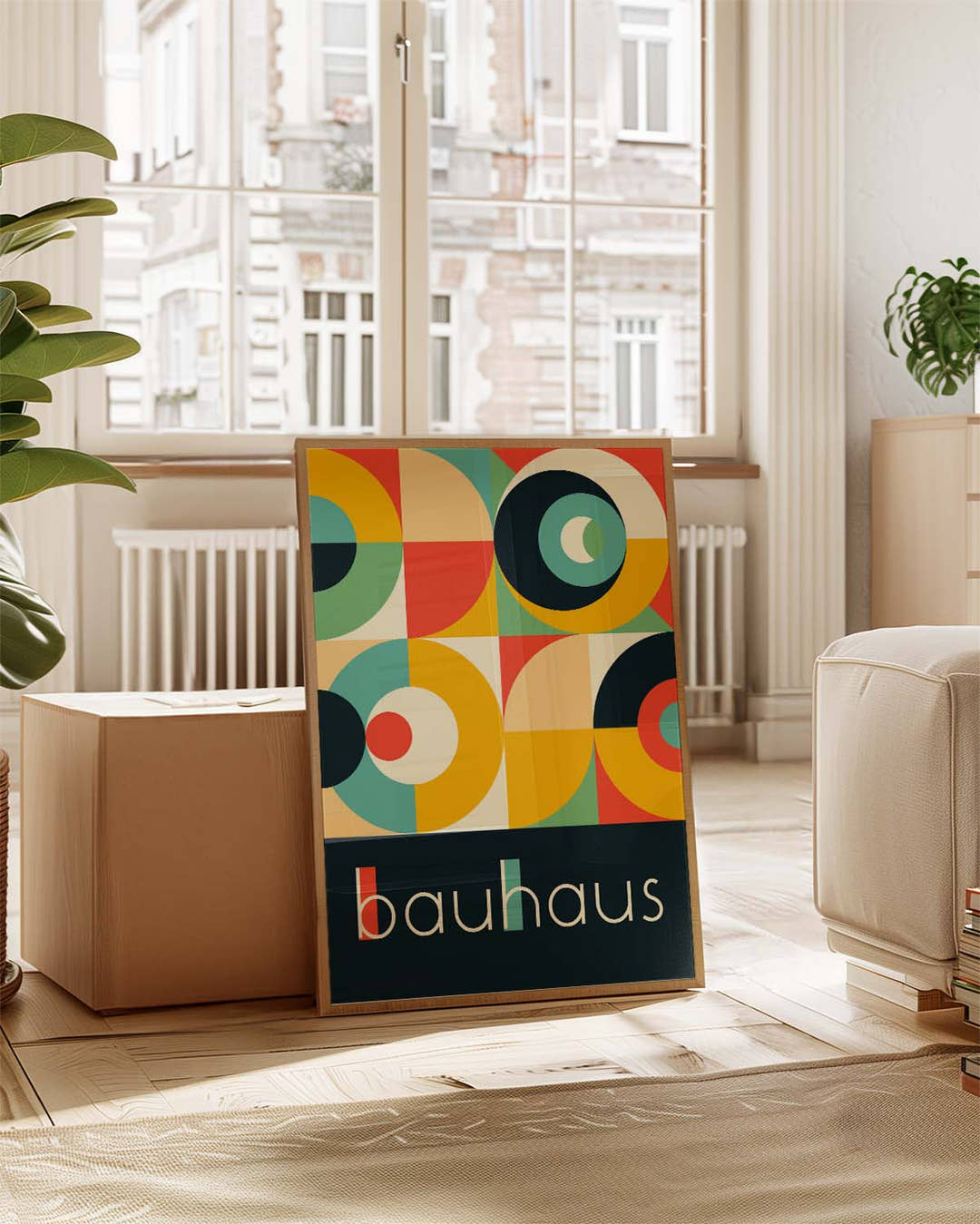 Bauhaus Retro Circles Poster