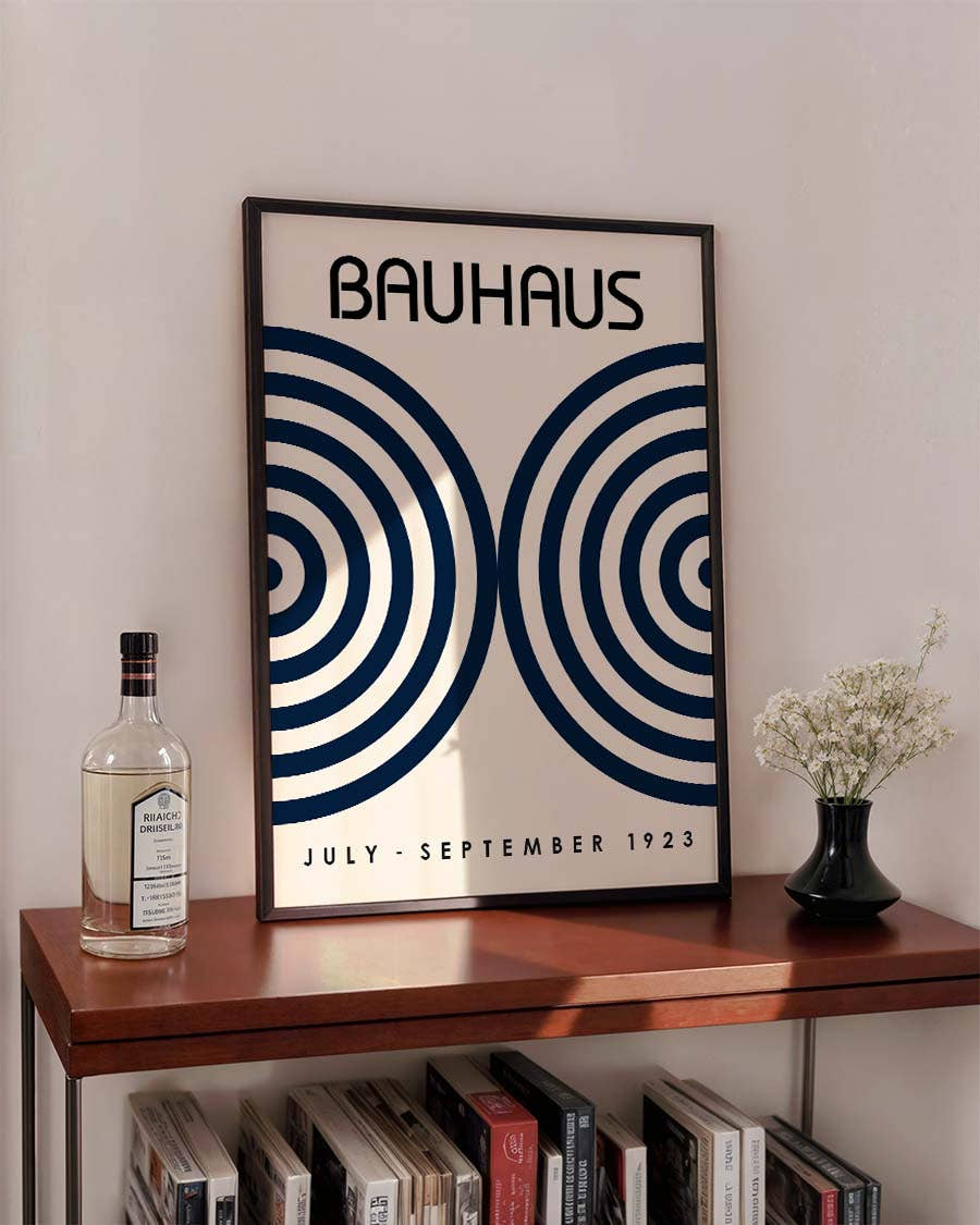 Bauhaus Poster Kreise – Bauhaus Retro Circles
