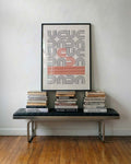 Bauhaus Retro Line Pattern Poster