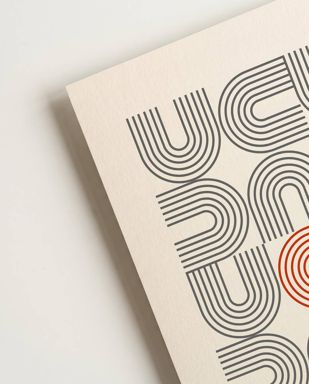 Bauhaus Retro Line Pattern Poster