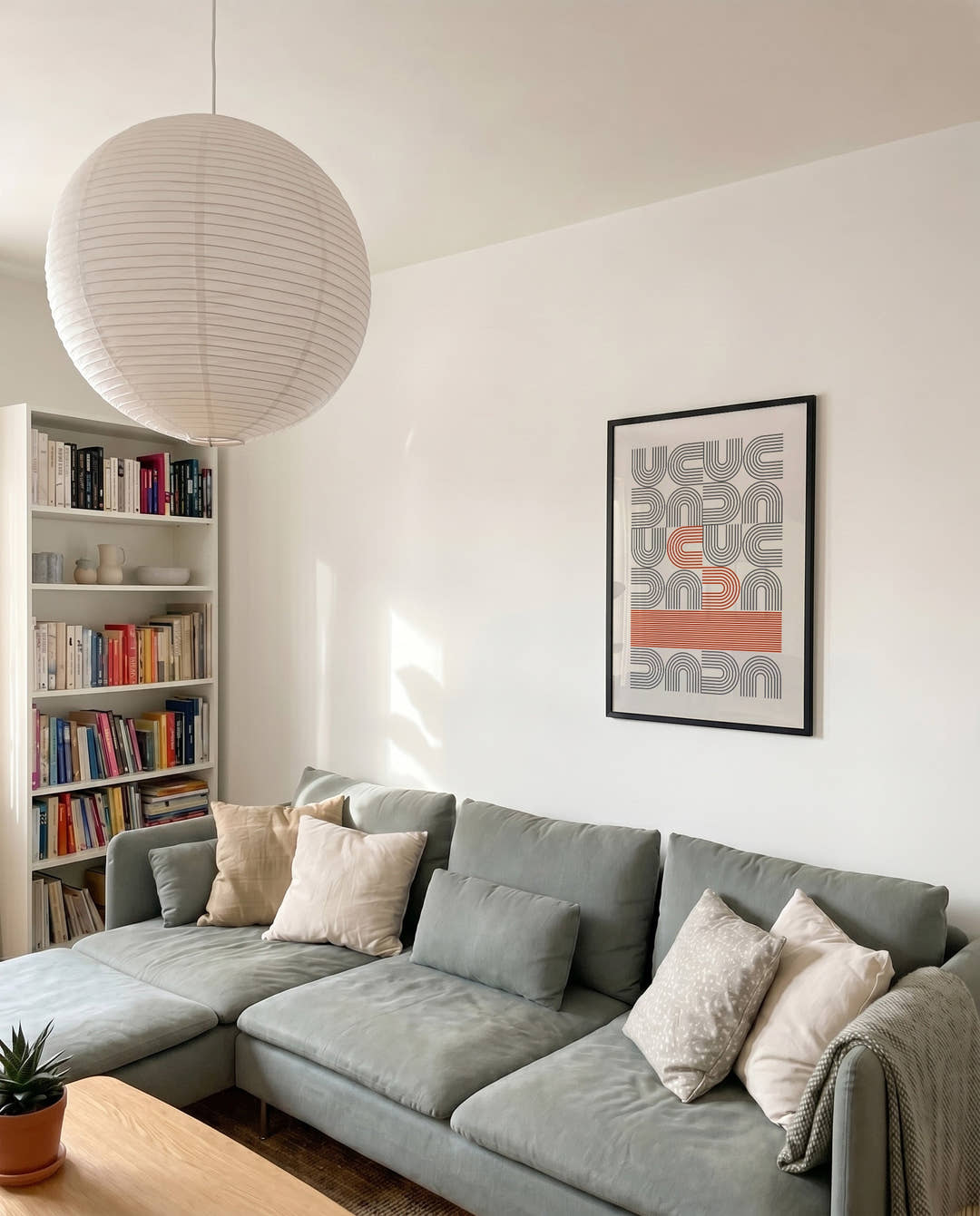 Bauhaus Retro Line Pattern Poster