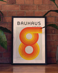 Bauhaus Retro Rings Poster