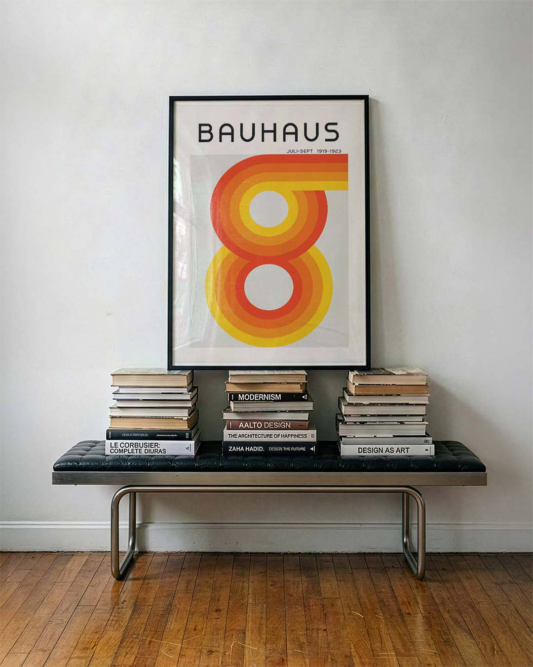 Bauhaus Retro Rings Poster