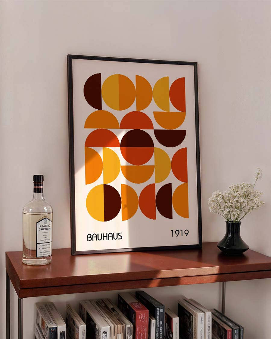Bauhaus Poster Halbkreise – Bauhaus Semi Circle Grid