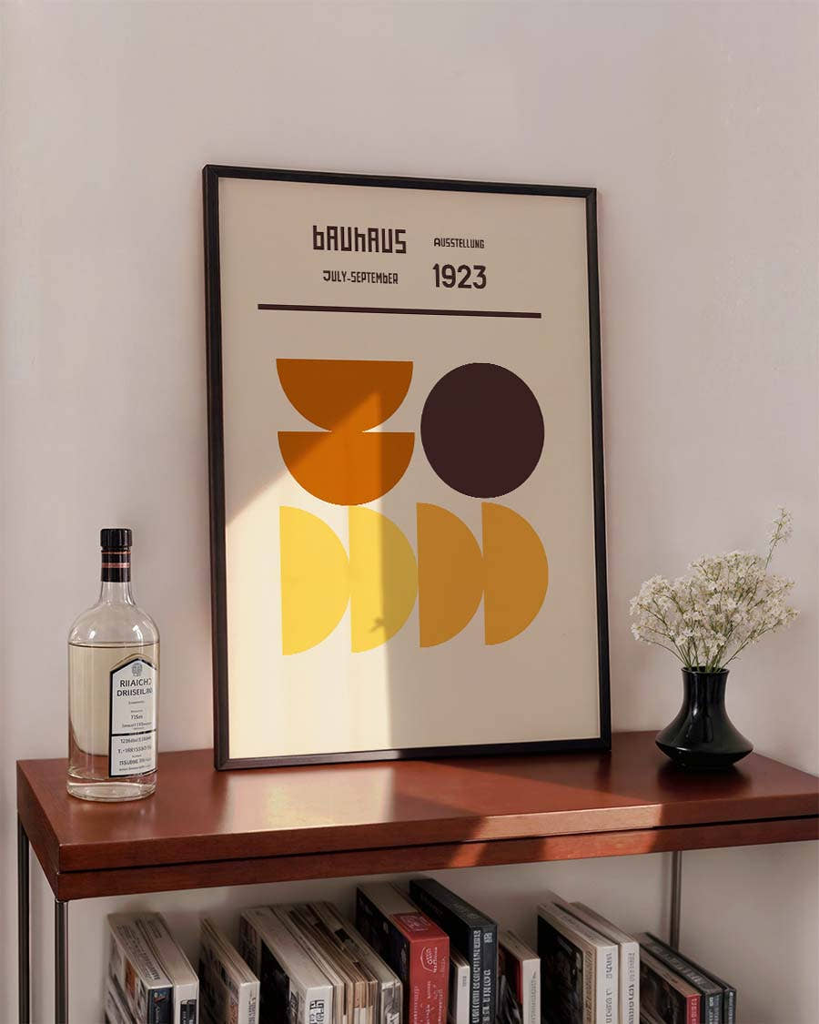 Bauhaus Poster Halbkreis – Bauhaus Semi Circle Minimal