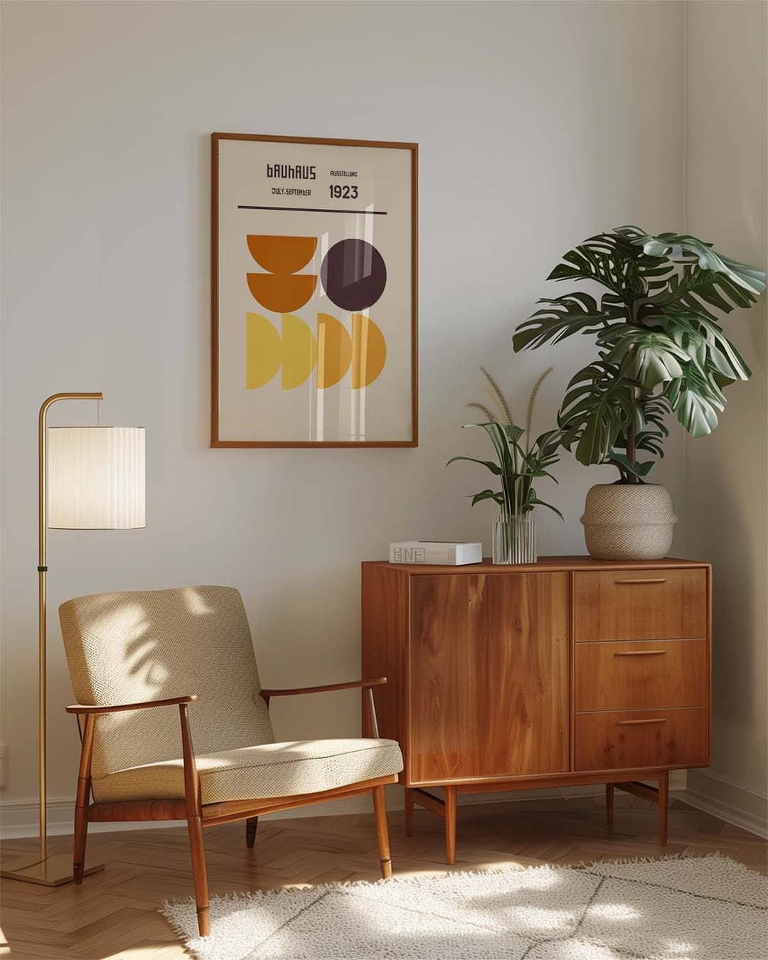 Bauhaus Poster Halbkreis – Bauhaus Semi Circle Minimal