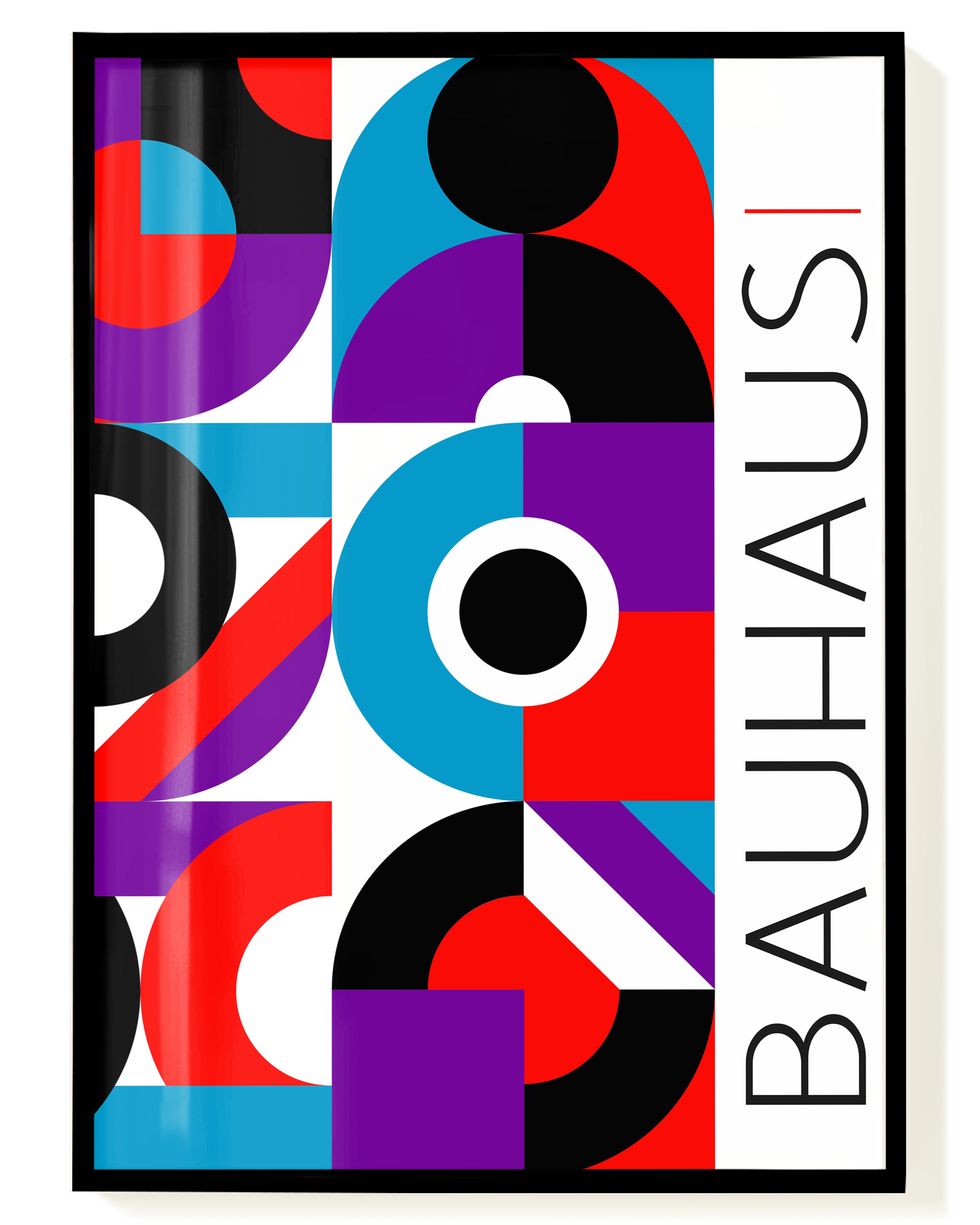 Bauhaus Shapes Poster – Farbige Geometrie Kunst | Wallera®