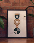 Bauhaus Stacked Forms Poster