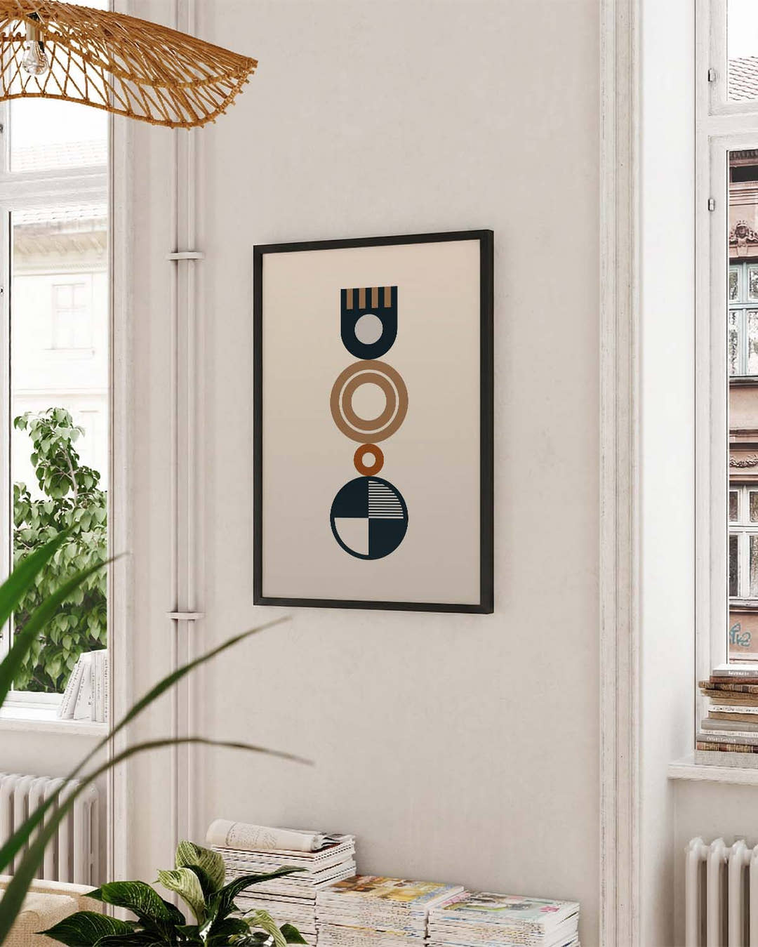 Bauhaus Stacked Forms Poster