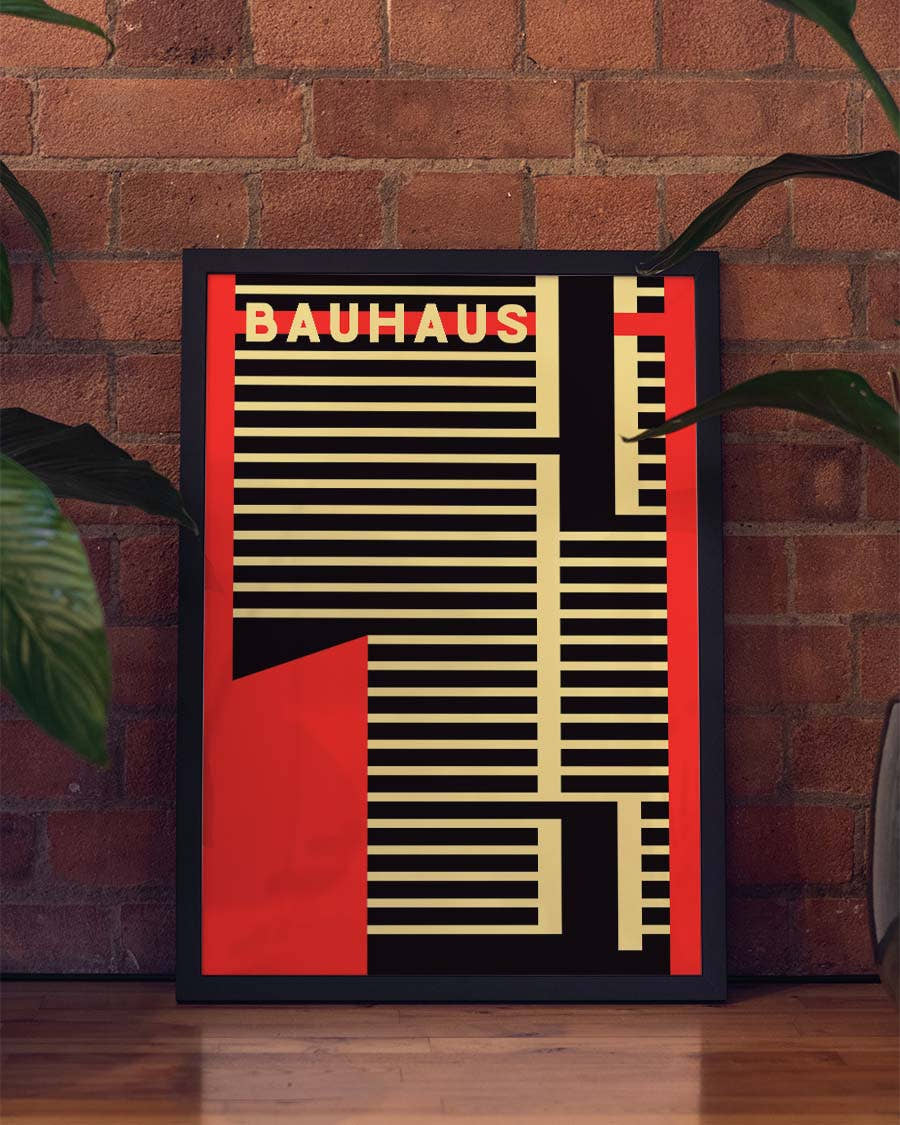 Bauhaus Stripe Abstract Poster