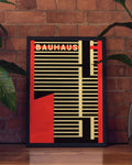Bauhaus Stripe Abstract Poster