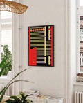 Bauhaus Stripe Abstract Poster