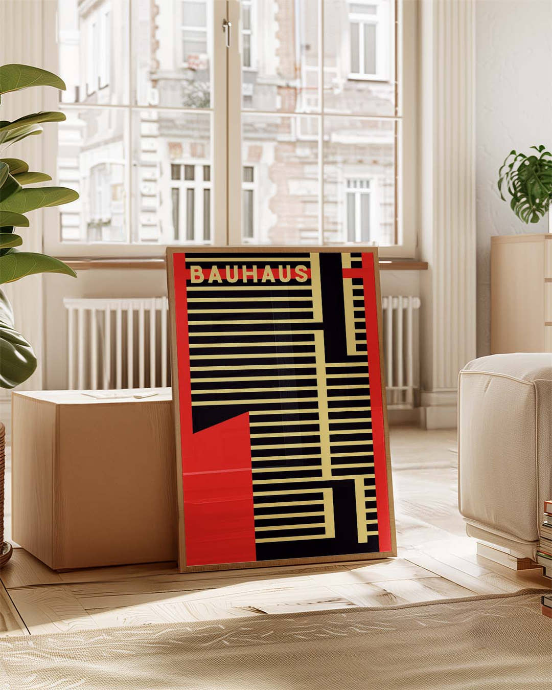 Bauhaus Stripe Abstract Poster