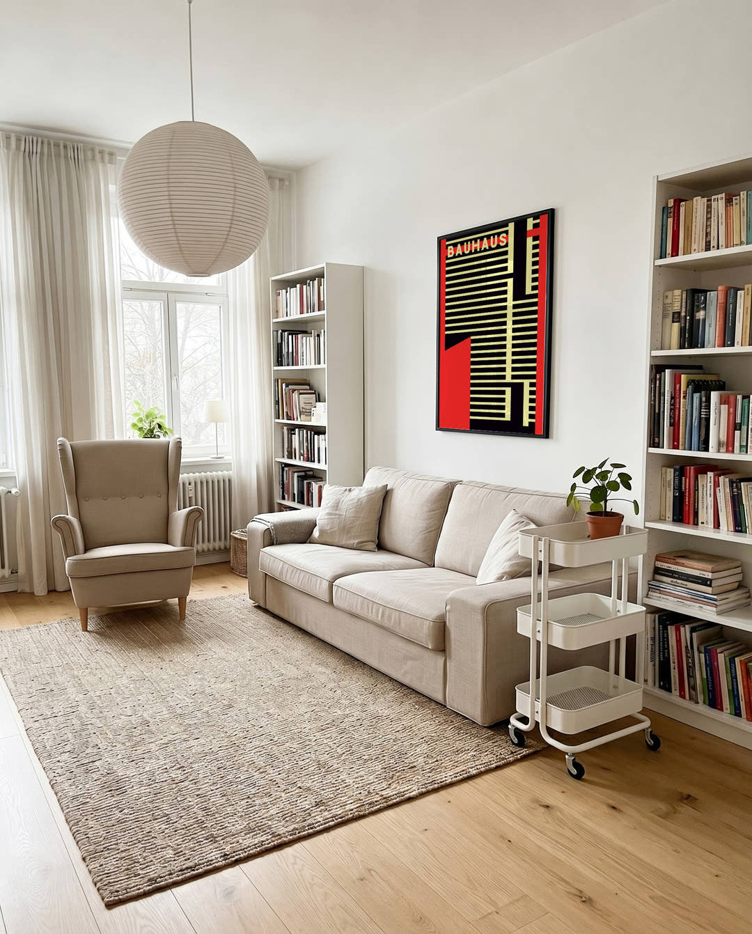 Bauhaus Stripe Abstract Poster