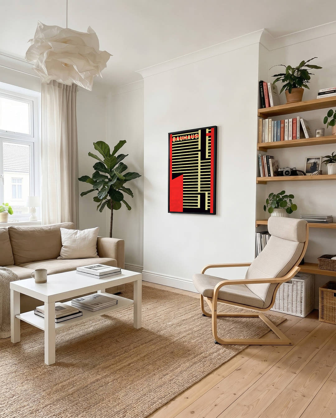 Bauhaus Stripe Abstract Poster