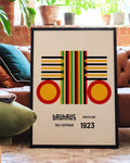 Bauhaus Poster Streifen – Bauhaus Stripe Circle Frame