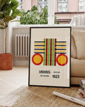 Bauhaus Poster Streifen – Bauhaus Stripe Circle Frame