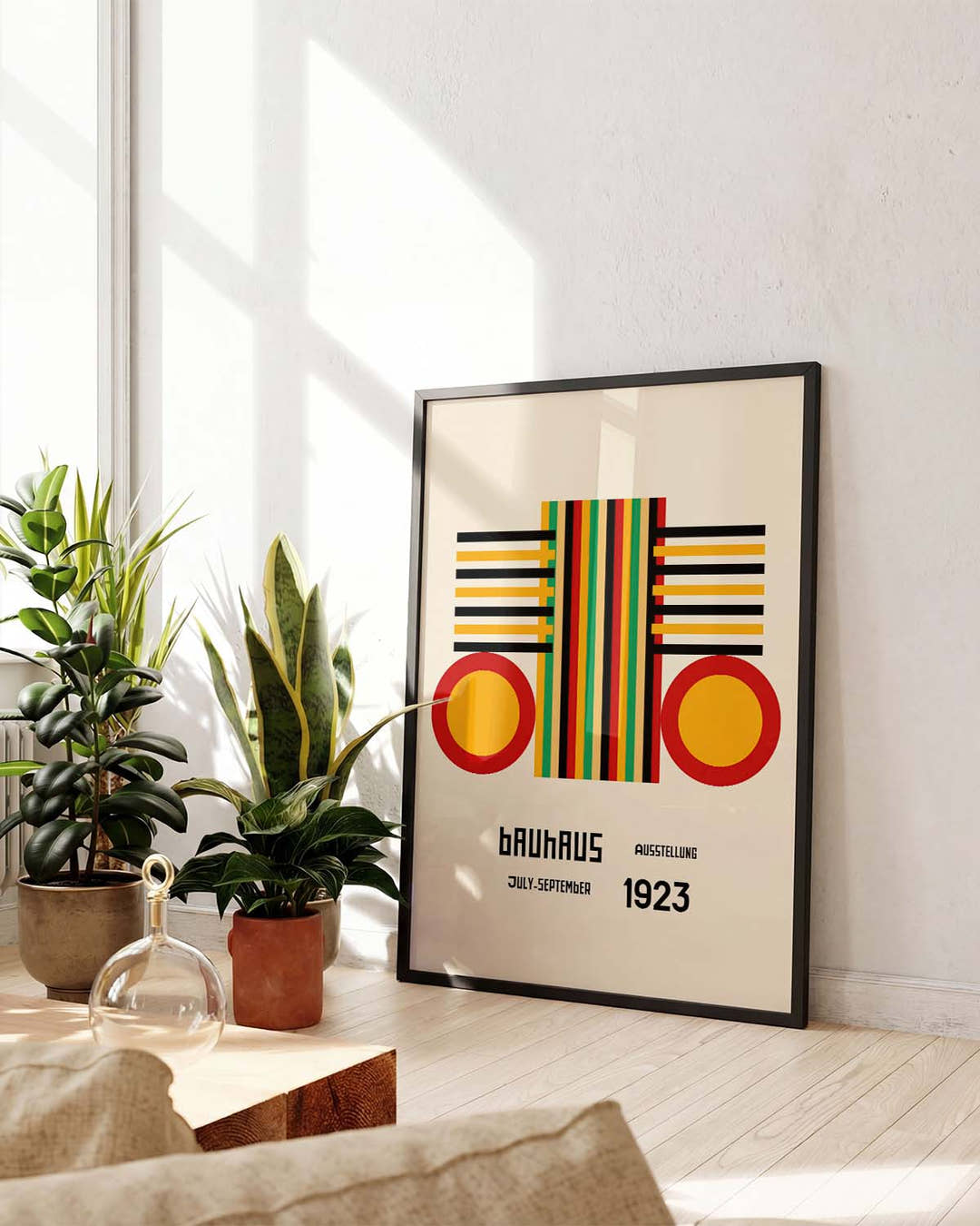 Bauhaus Poster Streifen – Bauhaus Stripe Circle Frame