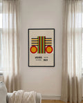 Bauhaus Poster Streifen – Bauhaus Stripe Circle Frame