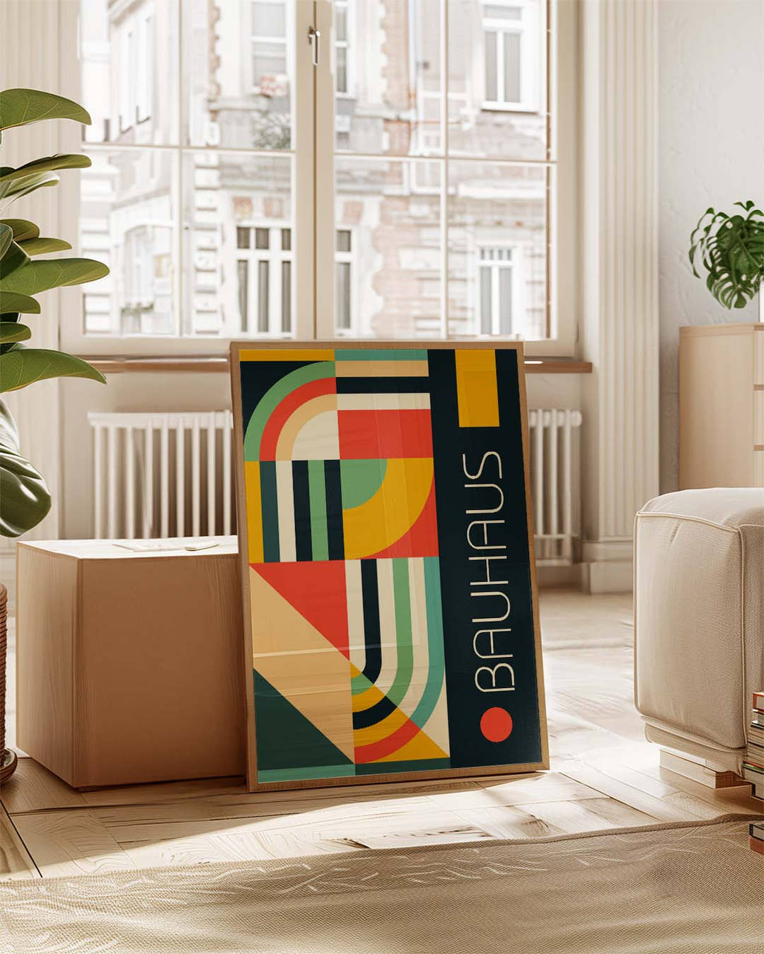 Bauhaus Stripe Collage Poster