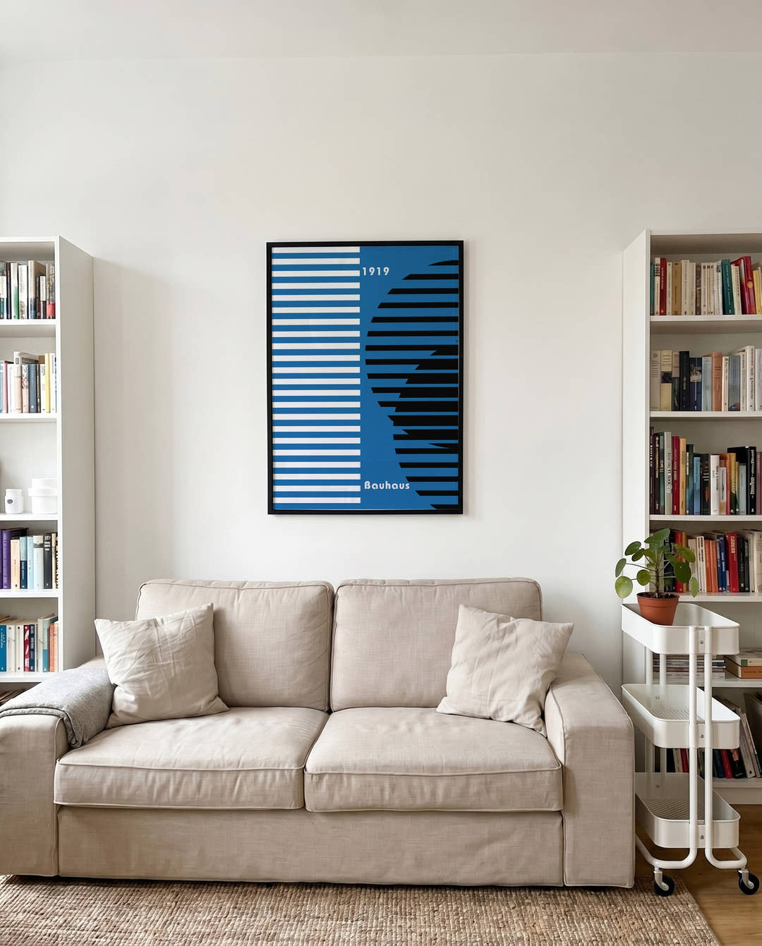 Bauhaus Poster Wellen – Bauhaus Stripe Wave Portrait