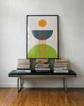 Bauhaus Sunrise Forms Poster