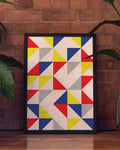 Bauhaus Triangle Pattern Poster