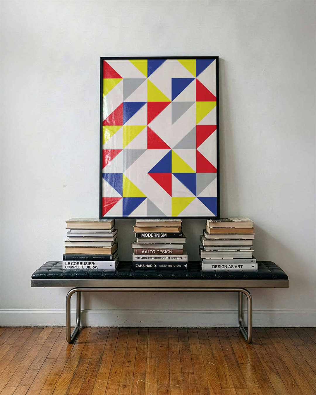 Bauhaus Triangle Pattern Poster