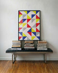 Bauhaus Triangle Pattern Poster