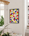 Bauhaus Triangle Pattern Poster