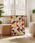 Bauhaus Triangle Pattern Poster