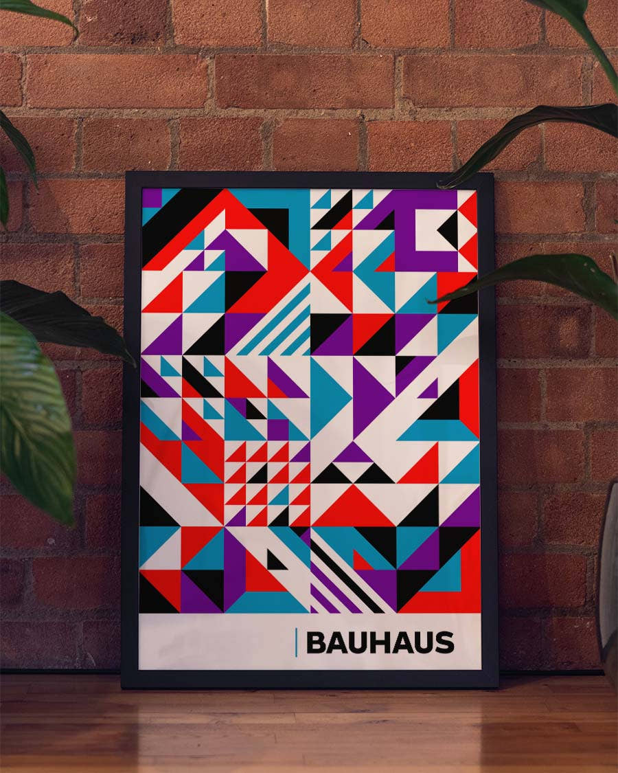 Bauhaus Triangles Poster