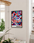 Bauhaus Triangles Poster