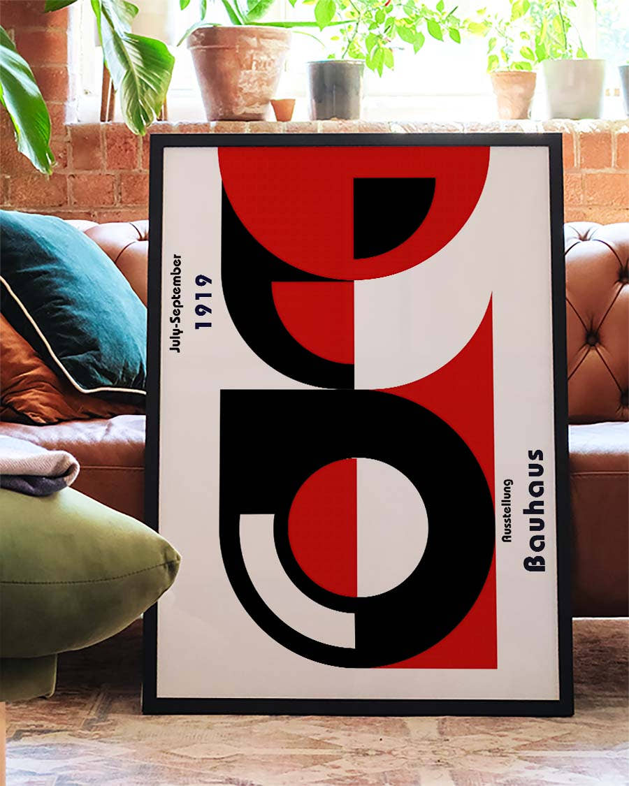 Bauhaus Poster Typografie – Bauhaus Typography Red Black
