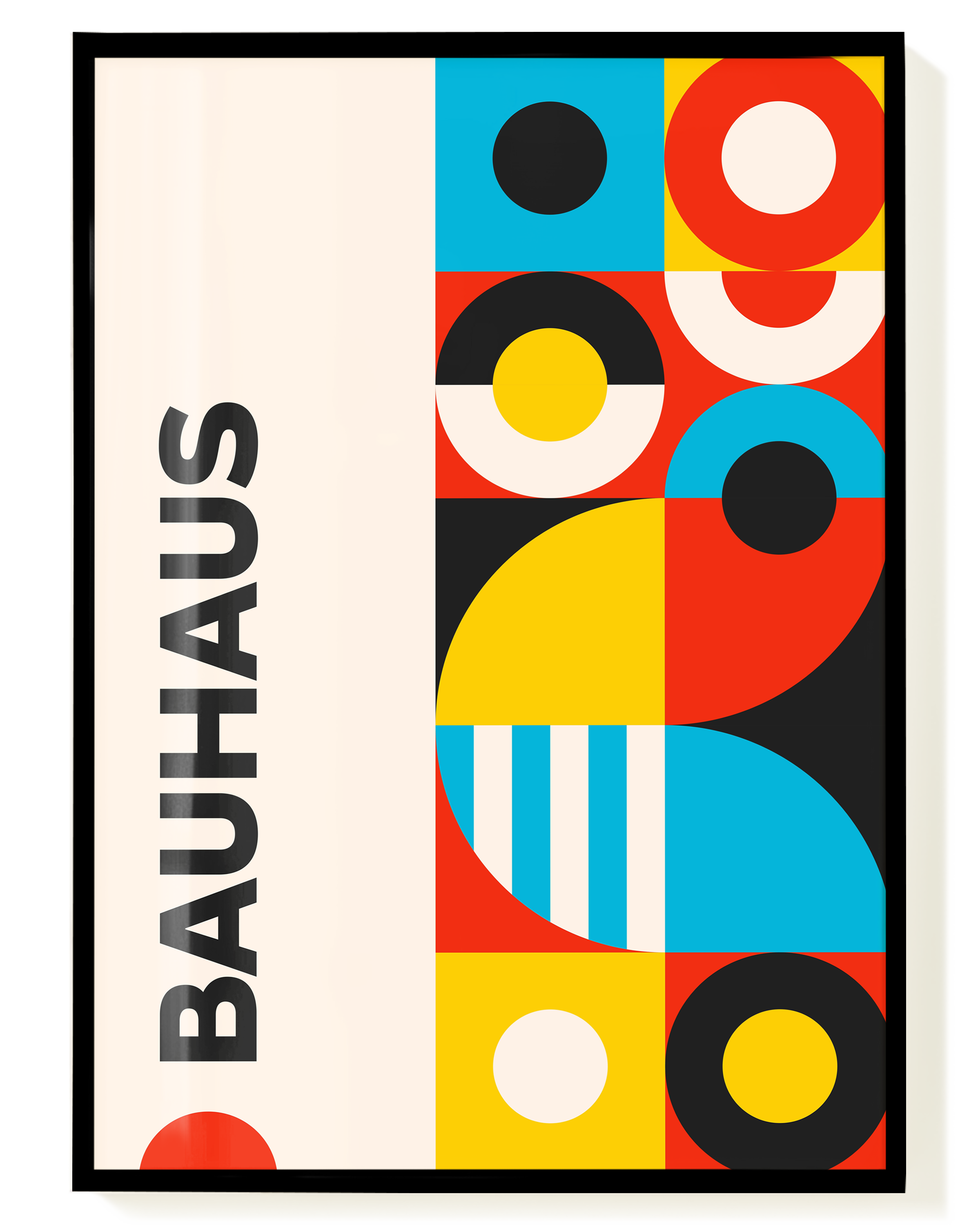 Bauhaus Vertical Composition Poster – Vertikale Geometrie | Wallera®