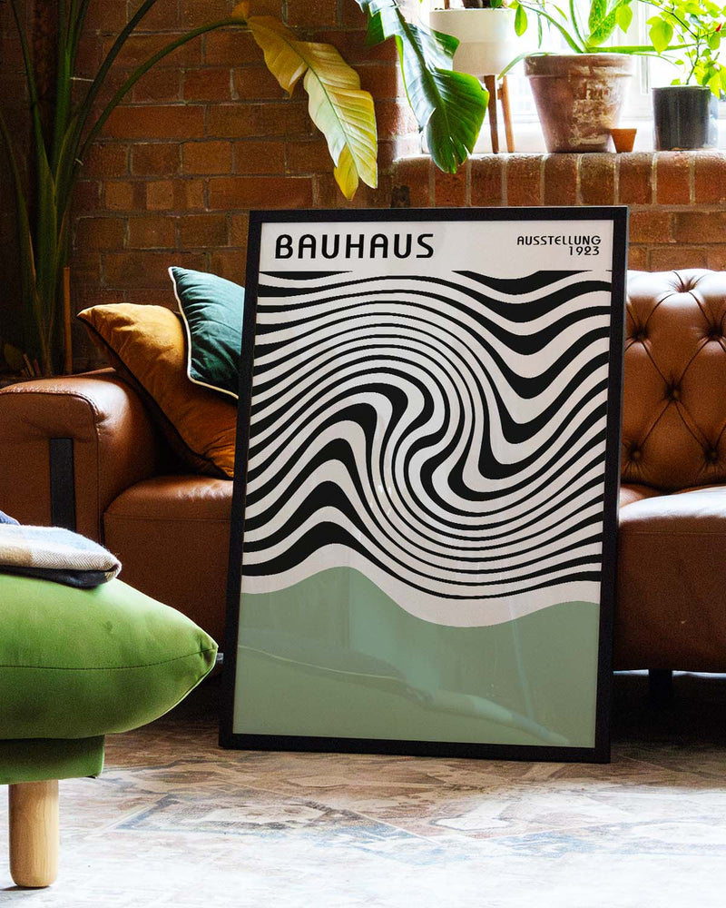 Bauhaus Poster Wellen – Bauhaus Wave Abstract