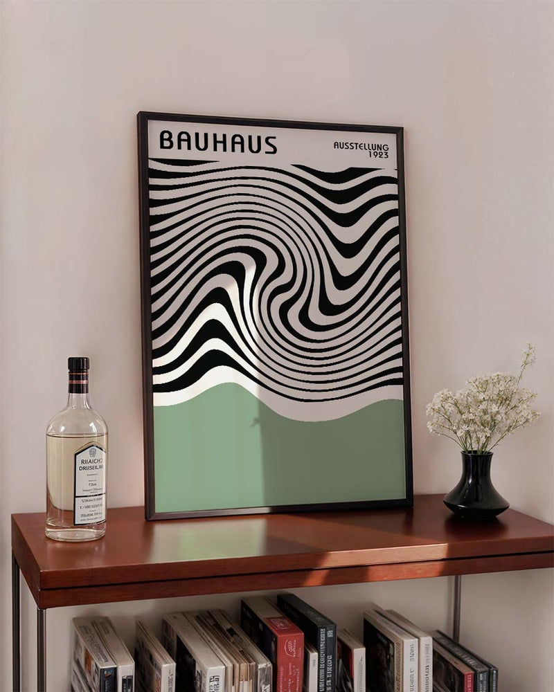 Bauhaus Poster Wellen – Bauhaus Wave Abstract