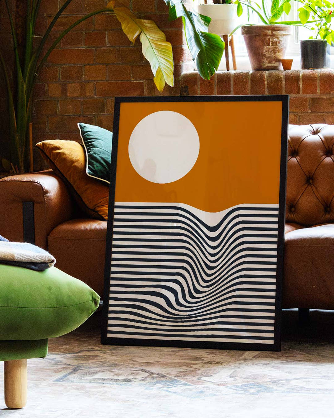 Bauhaus Poster Landschaft – Bauhaus Wave Landscape