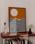 Bauhaus Poster Landschaft – Bauhaus Wave Landscape