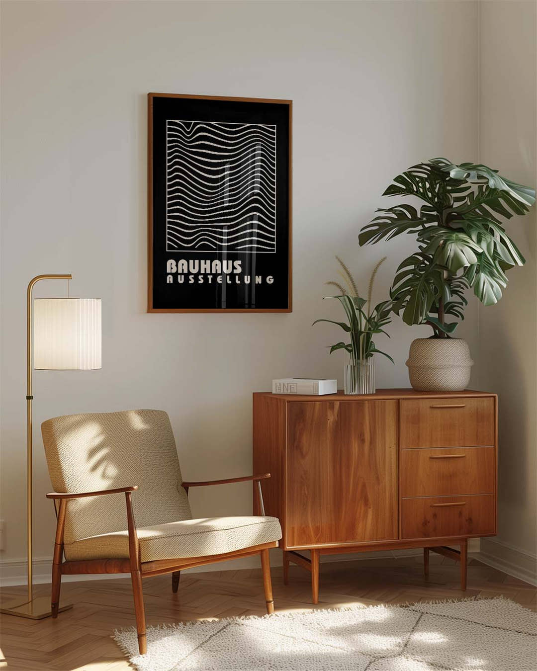 Bauhaus Poster Wellen – Bauhaus Wave Pattern