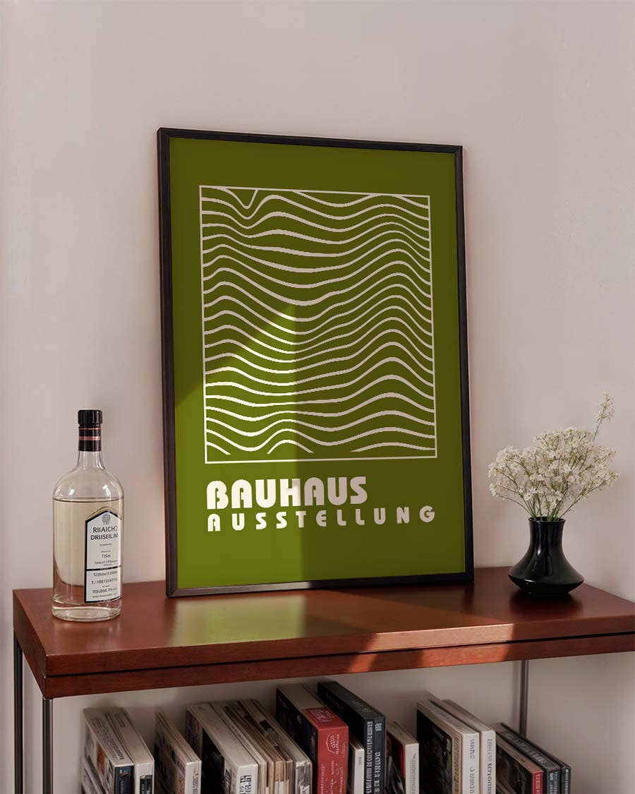 Bauhaus Poster Wellen – Bauhaus Wave Pattern