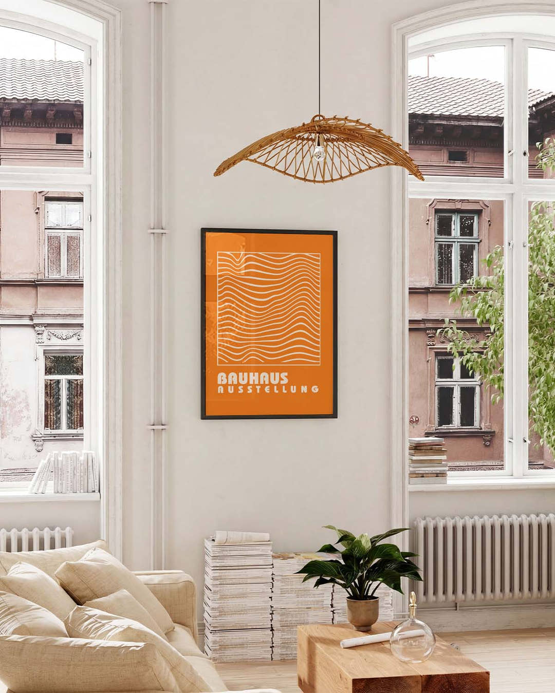 Bauhaus Poster Wellen – Bauhaus Wave Pattern