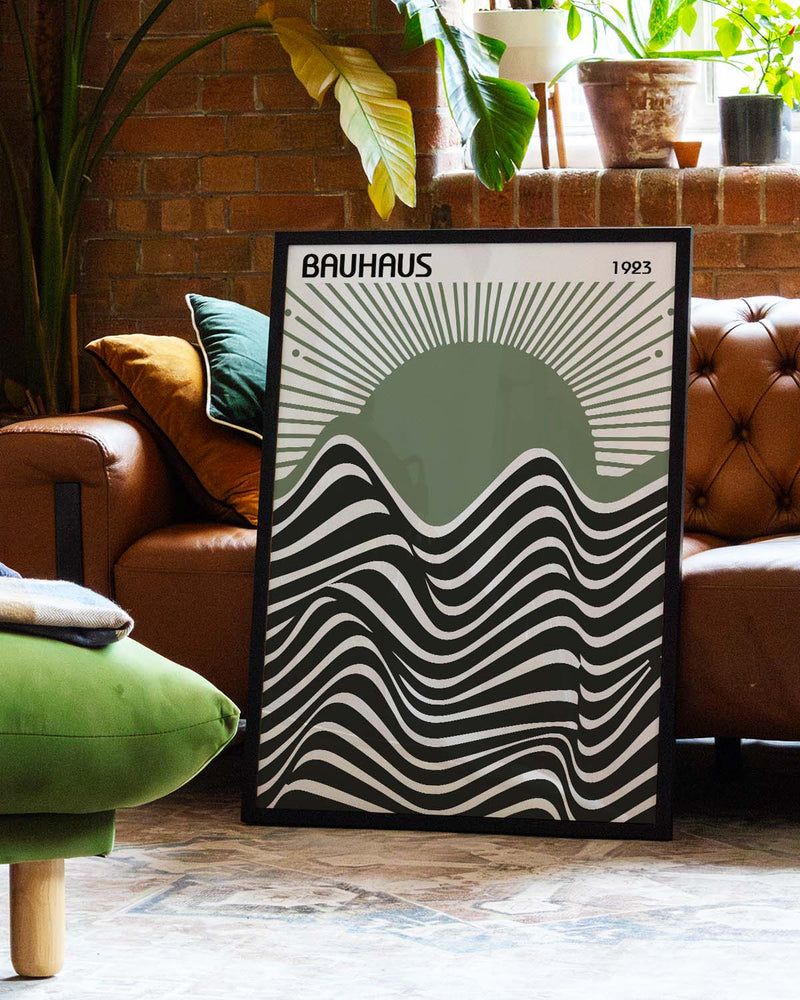 Bauhaus Poster Wellen – Bauhaus Wave Sun